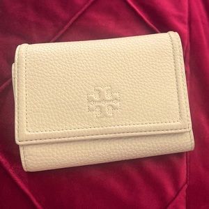 Tory Burch light pink medium flap wallet